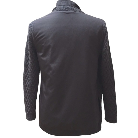 [PRE-OWNED] LAFAYETTE 148 Merino Wool Drape Front Zigzag Jacquard Cardigan Sz 0P - Picture 2 of 8